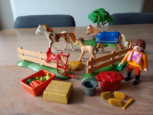 Playmobil Paarden familie in de wei, Kinderen en Baby's, Speelgoed | Playmobil, Zo goed als nieuw, Ophalen of Verzenden