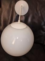 Mooi vintage witte bol lamp hanglamp, Gebruikt, Ophalen of Verzenden