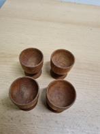 eierdoppen hout 4x,, Verzamelen, Ophalen of Verzenden