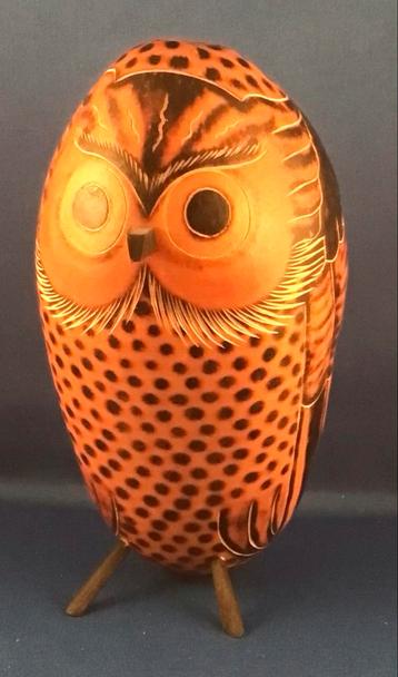 Houten Uil Beeldje - Peru beschikbaar voor biedingen