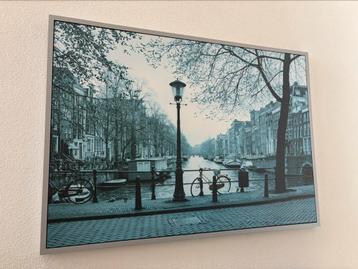 Canvas Schilderij - Amsterdam Rode Fiets 140 x 100 beschikbaar voor biedingen