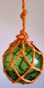 Vintage macrame hang Bol '60, Ophalen of Verzenden, Zo goed als nieuw