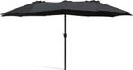 909 Outdoor Double Parasol Antraciet, Tuin en Terras, Parasols, Ophalen, Nieuw, Meer dan 4 meter, Zweefparasol