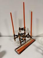 Vintage Stoff Nagel Quist Variomaster Kandelaar Set van 5, Gebruikt, Bruin, Ophalen of Verzenden, Metaal
