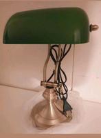 Klassieke Engelse Bankierslamp Mat Messing Nieuw, Huis en Inrichting, Lampen | Tafellampen, Ophalen of Verzenden, Nieuw