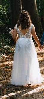 Trouwjurk Assepoester maat 44, Kleding | Dames, Ophalen, Zo goed als nieuw, Wit, Trouwjurk