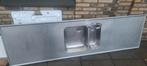 RVS Aanrechtblad met Spoelbak, Huis en Inrichting, Ophalen