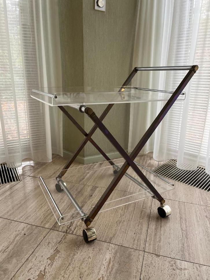 Plexiglas theetrolley, Huis en Inrichting, Woonaccessoires | Overige, Gebruikt, Ophalen