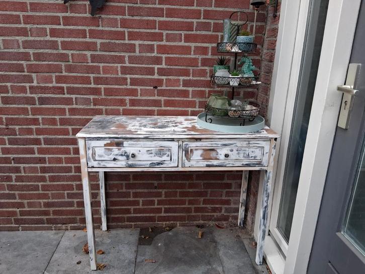 Unieke sidetable ~ eyecatcher ~ supertoffe aanwinst, Huis en Inrichting, Tafels | Sidetables, Zo goed als nieuw, 25 tot 50 cm