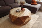 Unieke robuuste salontafel, Ophalen, 100 tot 150 cm, Teakhout, Nieuw