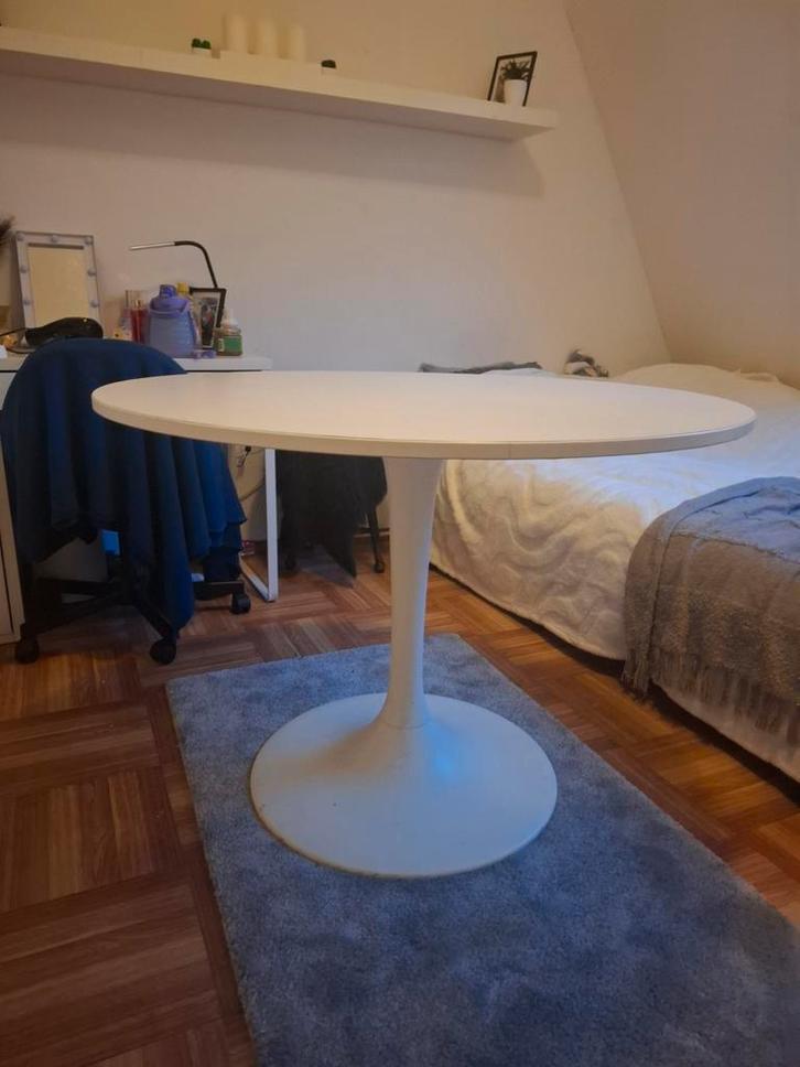 Ikea Docksta Ronde Tafel, Huis en Inrichting, Tafels | Eettafels, Gebruikt, 100 tot 150 cm, 100 tot 150 cm, Vier personen, Rond