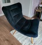 Zwarte velours fauteuils, Ophalen, Minder dan 75 cm, Zo goed als nieuw, Stof
