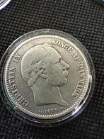 2 kroner koning Christian IX 1875 Denemarken, Ophalen of Verzenden, Overige landen, Losse munt, Zilver