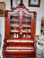 Mooie noten laden vitrine kast dubbel deurs, Huis en Inrichting, Kasten | Ladekasten, Ophalen, 50 tot 100 cm, Zo goed als nieuw