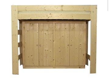 Hoogslaper 200x140 zonder matras, incl grote opbergkast beschikbaar voor biedingen