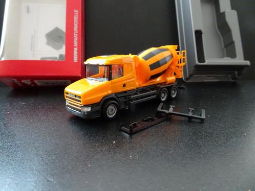 595 herpa 303064 scania torpedo betonmixer oranje 1:87 truck, Hobby en Vrije tijd, Modelauto's | 1:87, Nieuw, Bus of Vrachtwagen