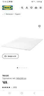 2x Topper Talgje Ikea 140x200, 140 cm, Zo goed als nieuw, Ophalen, Tweepersoons