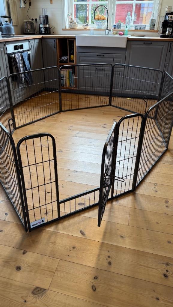 MaxxPet Puppyren 8 x 80x60 met deur, Dieren en Toebehoren, Hondenbenches, Zo goed als nieuw, Ophalen