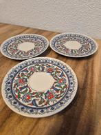 3x Vintage Turkse Porseleinen schotels, Na, Kop en/of schotel, Na, Ophalen of Verzenden
