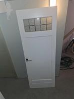 Binnendeur met glas en deurbeslag, Doe-het-zelf en Verbouw, Deuren en Horren, Ophalen, Gebruikt, Minder dan 80 cm, Binnendeur