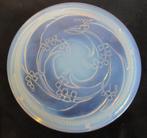 art deco blauw opalescerend glas onderzetter Etling, Verzenden