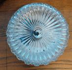 Vintage glazen kristalglazen plafondlamp, Ophalen of Verzenden, Gebruikt, Glas, Vintage