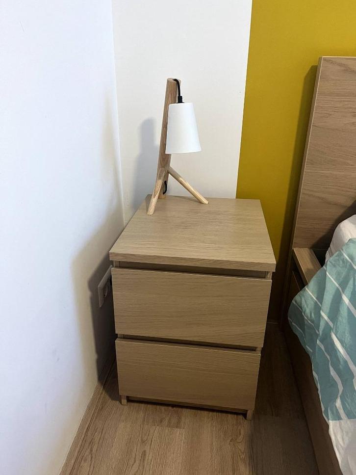 Leeslamp voor op nachtkastje - set van 2, Huis en Inrichting, Lampen | Tafellampen, Zo goed als nieuw, Minder dan 50 cm, Hout