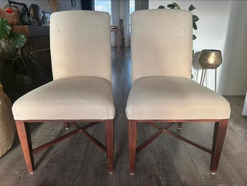 Eetkamerstoelen gebruikt met sporen, prijs voor 2 st, Huis en Inrichting, Stoelen, Gebruikt, Twee, Hout, Overige kleuren, Ophalen