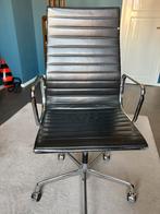 Originele Vitra Eames Aluminium Group EA 119 1997 Zwart Leer, Ophalen, Gebruikt, Zwart