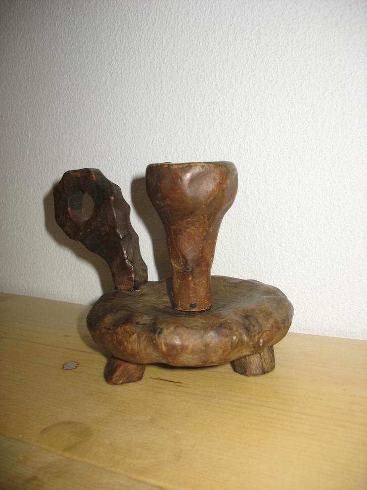 Kandelaar met Handvat  Brutalisme Vintage, Huis en Inrichting, Woonaccessoires | Kandelaars en Kaarsen, Kandelaar, Minder dan 25 cm