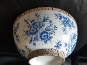 antieke Japanse of Chinese  schaal blauw wit  beschikbaar voor biedingen
