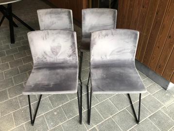 4x Ikea Bernhard velours grijs