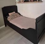 Massief houten bed, Huis en Inrichting, Slaapkamer | Bedden, Ophalen, Gebruikt, 90 cm, Eenpersoons