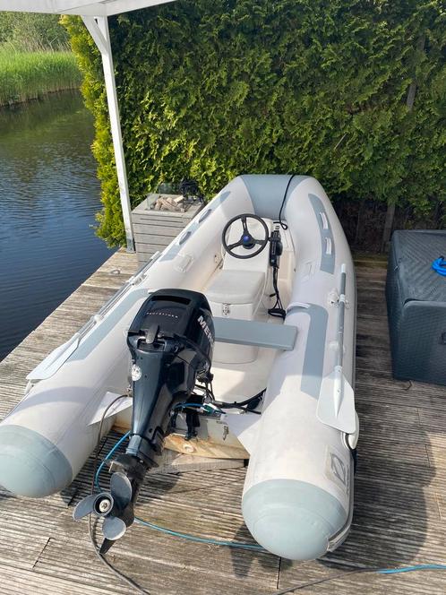 Zodiac Cadet 340 RIB + Mercury 20 PK 4 takt met stuurconsole, Watersport en Boten, Rubberboten, Zo goed als nieuw, Zodiac, Overige materialen