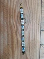 Oude Russische armband met emaille bloemschildjes, Sieraden, Tassen en Uiterlijk, Antieke sieraden, Ophalen of Verzenden, Overige materialen