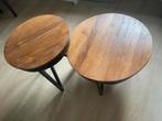 Salontafels 2 stuks, Huis en Inrichting, Tafels | Salontafels, Ophalen, Gebruikt, Rond, Minder dan 50 cm