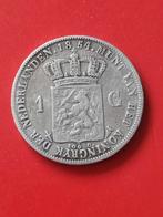 1 gulden 1854 Willem 3, Zilver, 1 gulden, Ophalen of Verzenden, Koning Willem III