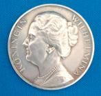 Zilveren penning Koningin Wilhelmina gevel versiering 1938, Postzegels en Munten, Penningen en Medailles, Ophalen of Verzenden