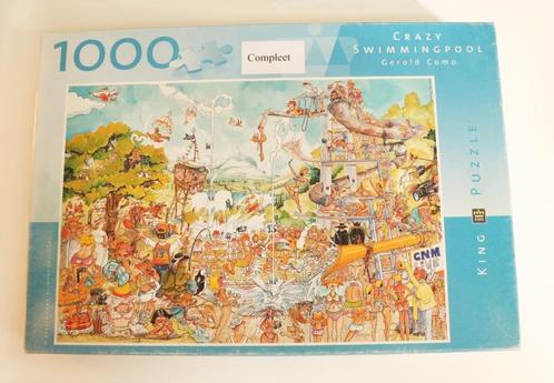 King Puzzel - Crazy Swimming Pool (Gerold Como), Hobby en Vrije tijd, Denksport en Puzzels, Gebruikt, Legpuzzel, 500 t/m 1500 stukjes