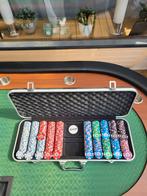 Luxe pokerset in een unieke poker koffer! Met waardeopdruk!, Een of twee spelers, Ophalen of Verzenden, Gebruikt