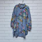 Colette Tuniek Blouse Maat 52/54 Blauw Bloemenprint Linnen, Kleding | Dames, Blouses en Tunieken, C, Zo goed als nieuw, C, Colette