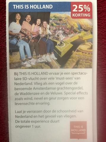 This Is Holland Amsterdam Voordeelbon beschikbaar voor biedingen