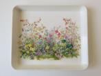 Vintage Mebel melamine dienblad dienblaadje bloemen, Ophalen of Verzenden, Zo goed als nieuw, Rechthoekig, Kunststof