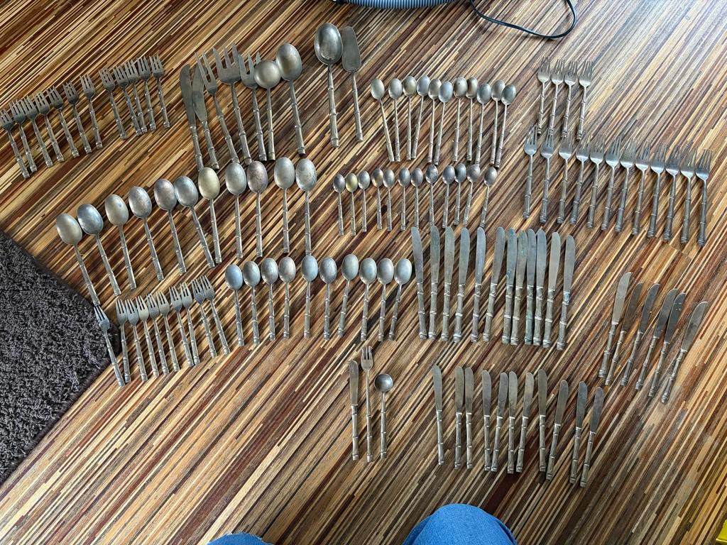 Vintage Messing Bestekset - 123 Delig, Ophalen of Verzenden