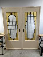Set glas in lood ensuite schuifdeuren in zeer goede staat, Doe-het-zelf en Verbouw, Gebruikt, 80 tot 100 cm, Binnendeur, Ophalen of Verzenden
