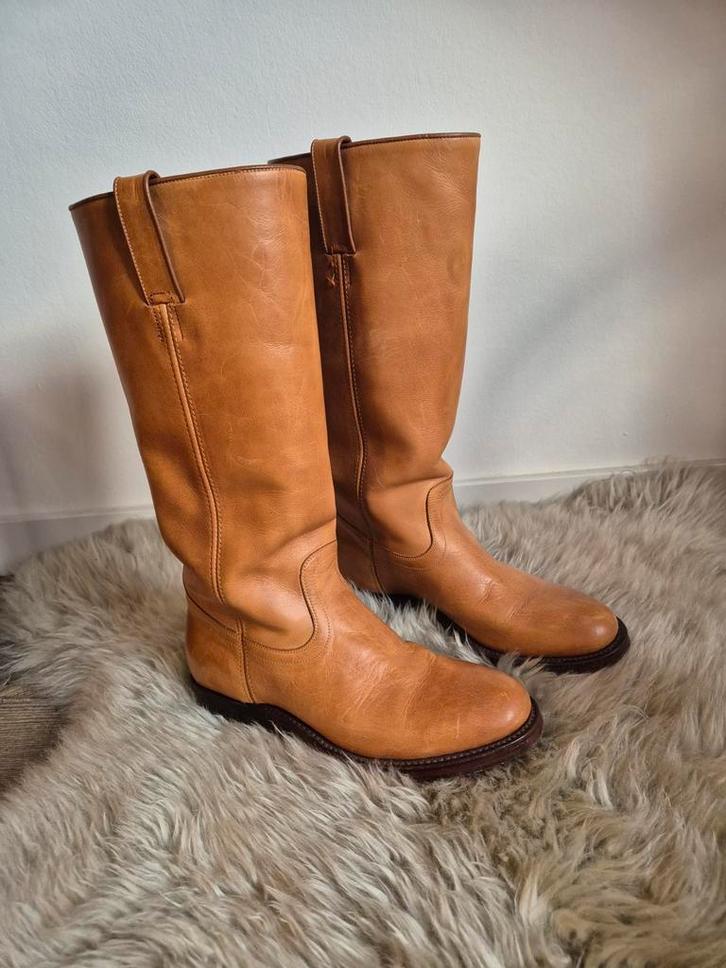 Prachtige Tony Mora leren laarzen maat 37, cognac kleur, Kleding | Dames, Schoenen, Zo goed als nieuw, Hoge laarzen, Bruin, Ophalen