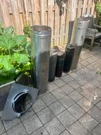 Dubbelwandige kachel pijp. Ook een kachel te koop., Huis en Inrichting, Kachels, Ophalen, Gebruikt, Hout, Houtkachel