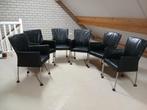 Eetkamerstoelen,stoelen leer, Ophalen, Gebruikt, Zwart, Leer