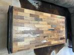 Salontafel boothout industriële look, Ophalen, 100 tot 150 cm, 50 tot 100 cm, Zo goed als nieuw