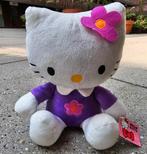 Sanrio paars hello kitty knuffel met bloemen 25 cm, Ophalen of Verzenden, Nieuw, Poes